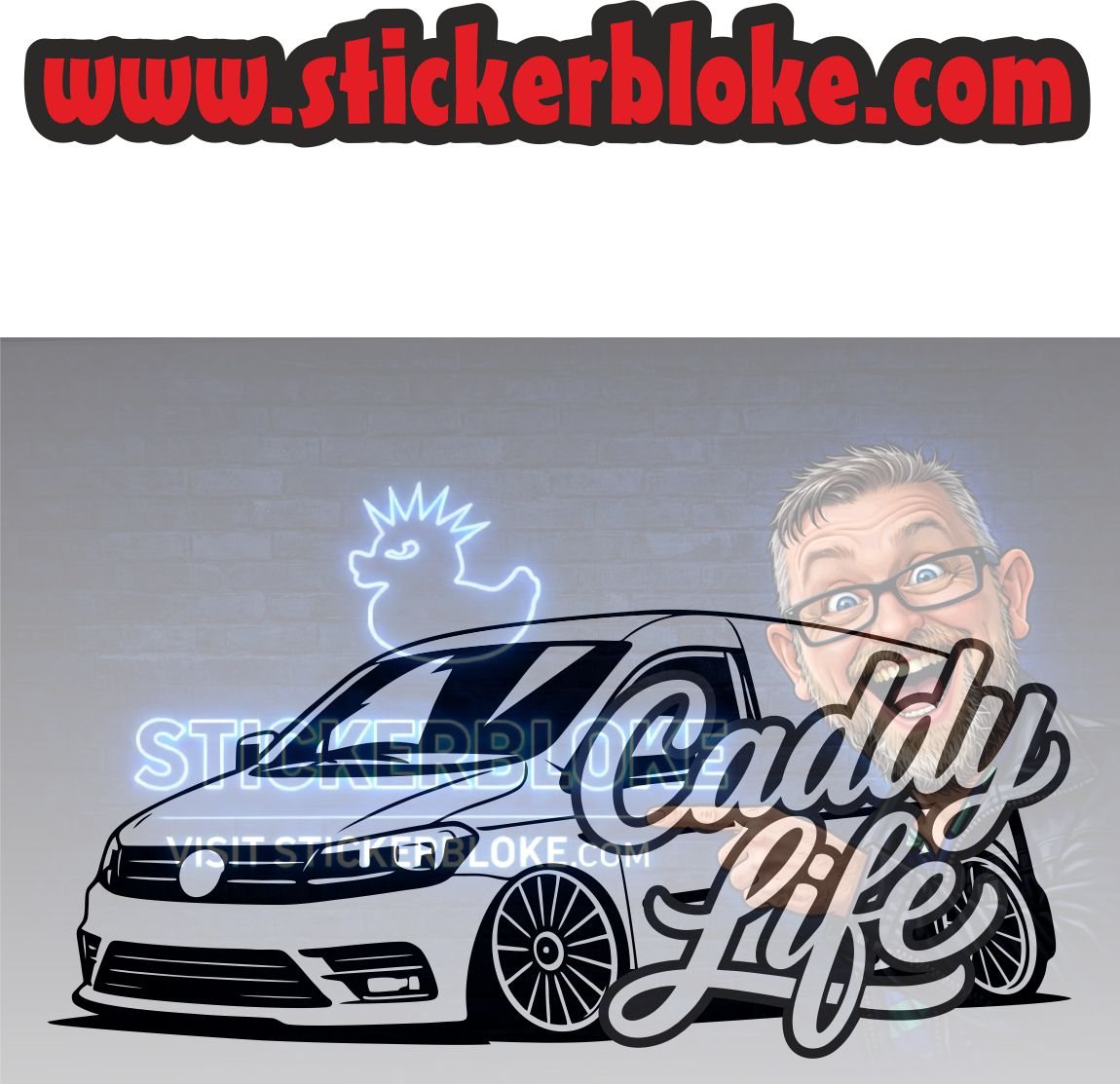 CADDY LIFE SCRIPT STICKER