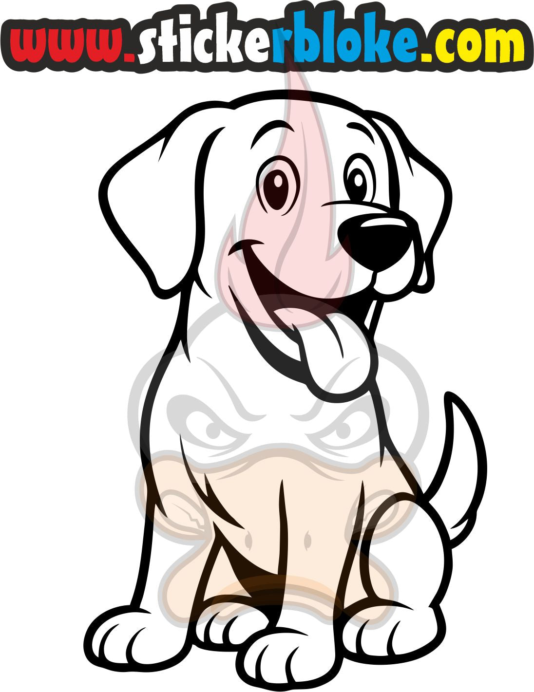 LABRADOR CARTOON DOG STICKER