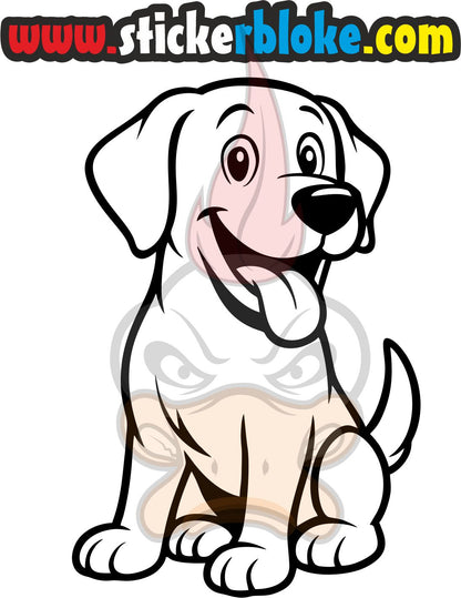 LABRADOR CARTOON DOG STICKER