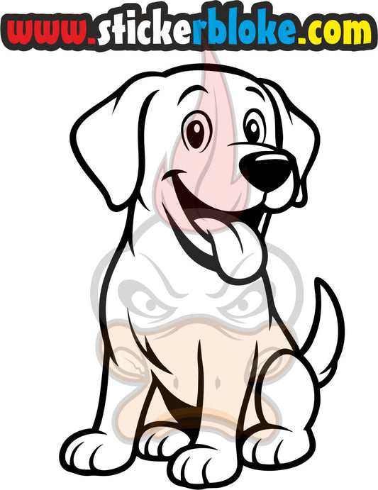 LABRADOR CARTOON DOG STICKER