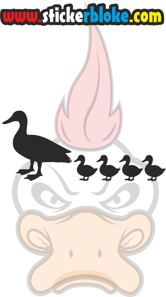 MOTHER DUCK WITH BABIES STICKER