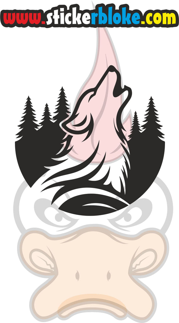 HOWLING WOLF STICKER – STICKERBLOKE