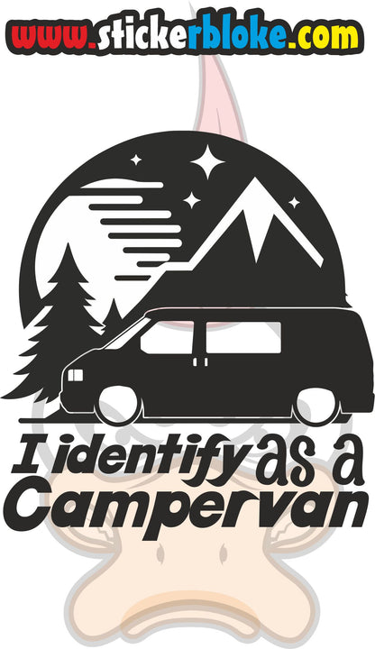 I IDENTIFY AS A CAMPERVAN STICKER T4