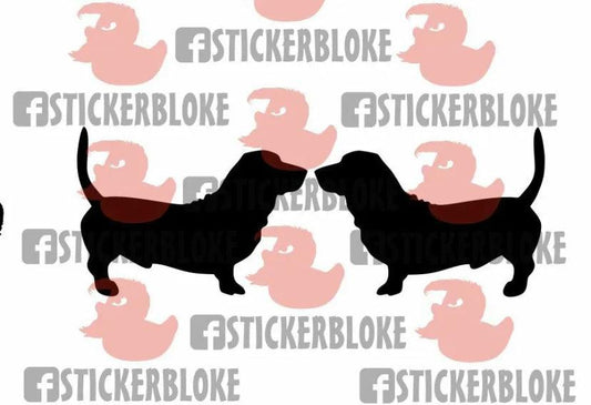 BASSETT HOUNDS PAIR OF - STICKERBLOKE