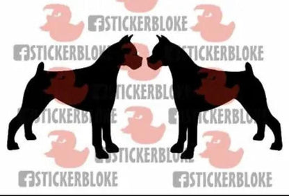 BOXER DOG PAIR OF - STICKERBLOKE