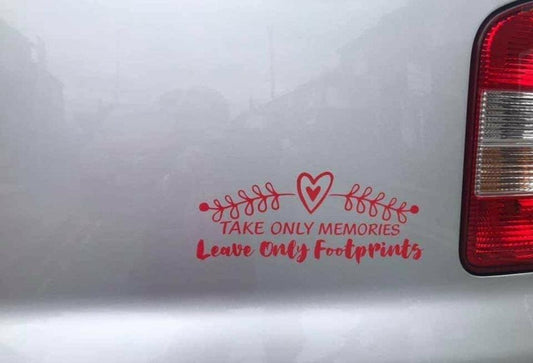 TAKE ONLY MEMORIES LEAVE ONLY FOOTPRINTS - STICKERBLOKE