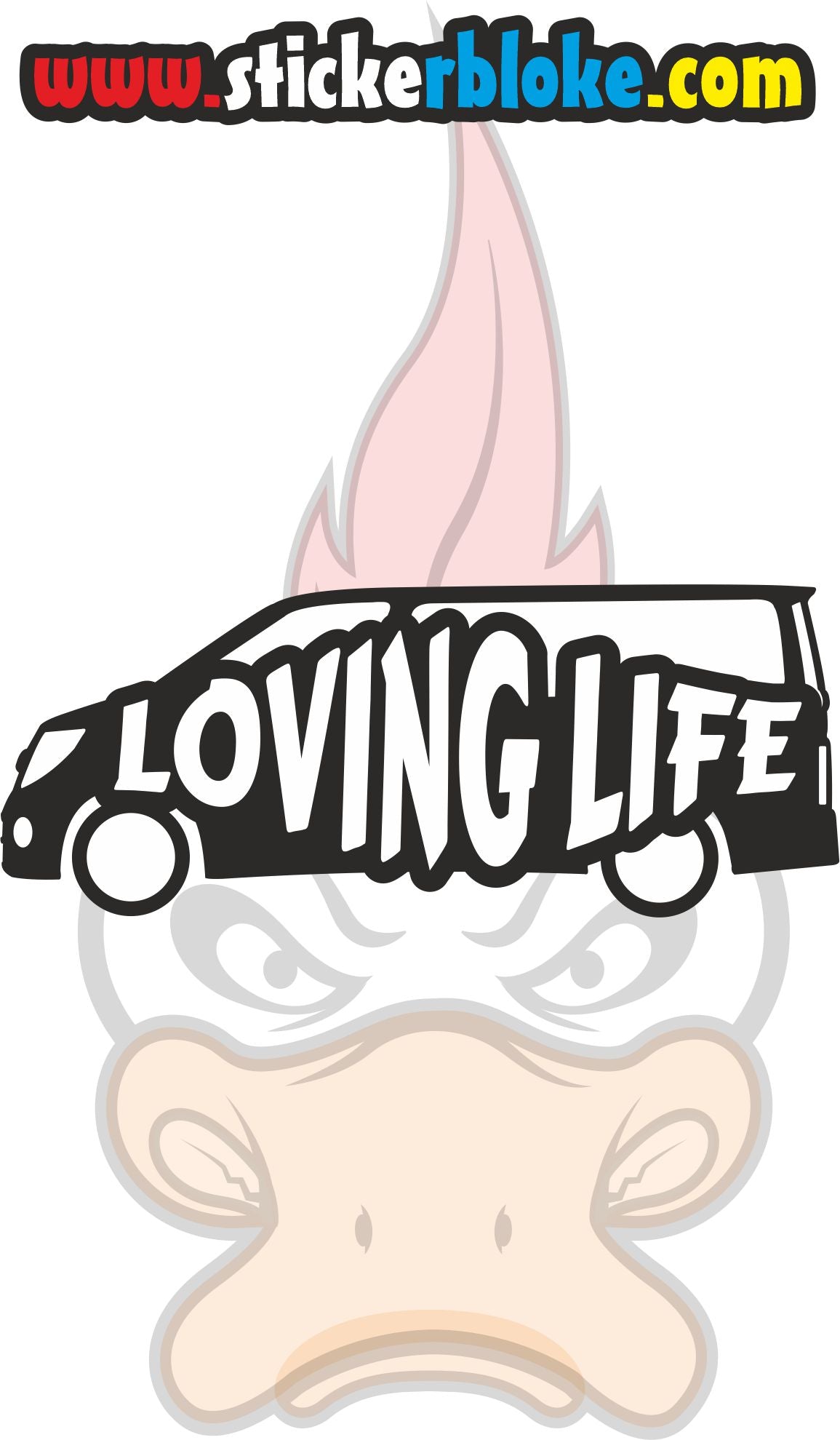 LOVING LIFE ELGRAND STICKER – STICKERBLOKE