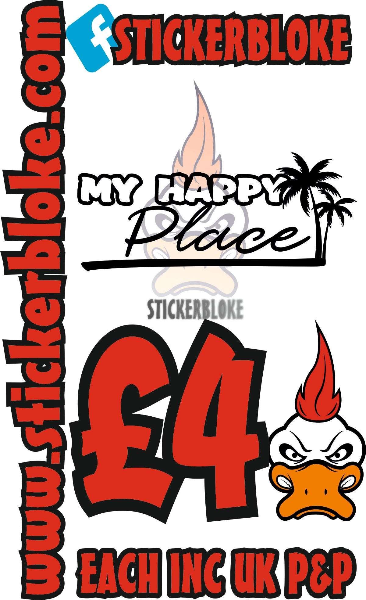 MY HAPPY PLACE - STICKERBLOKE