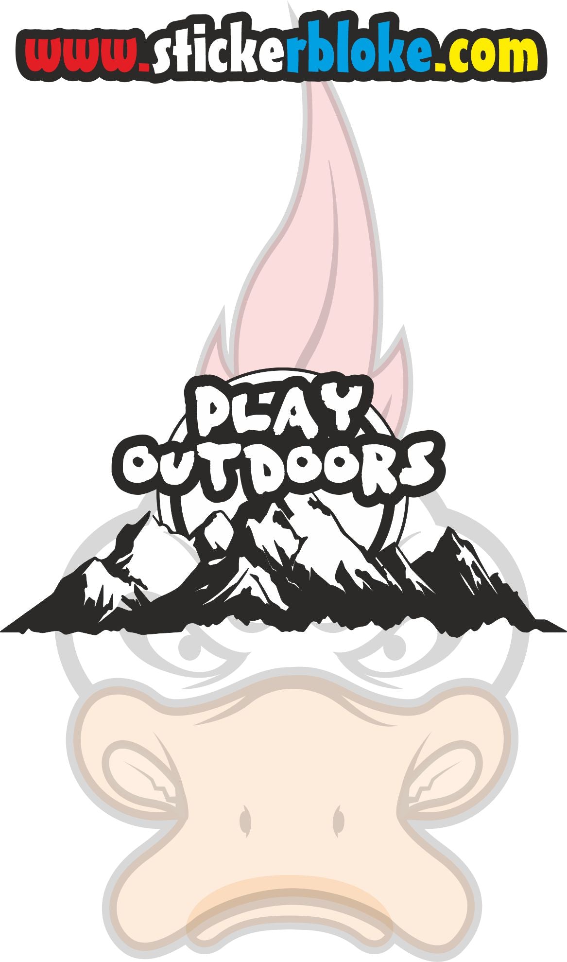 Front Playing Sticker PLAY OUTDOORS STICKER – STICKERBLOKE