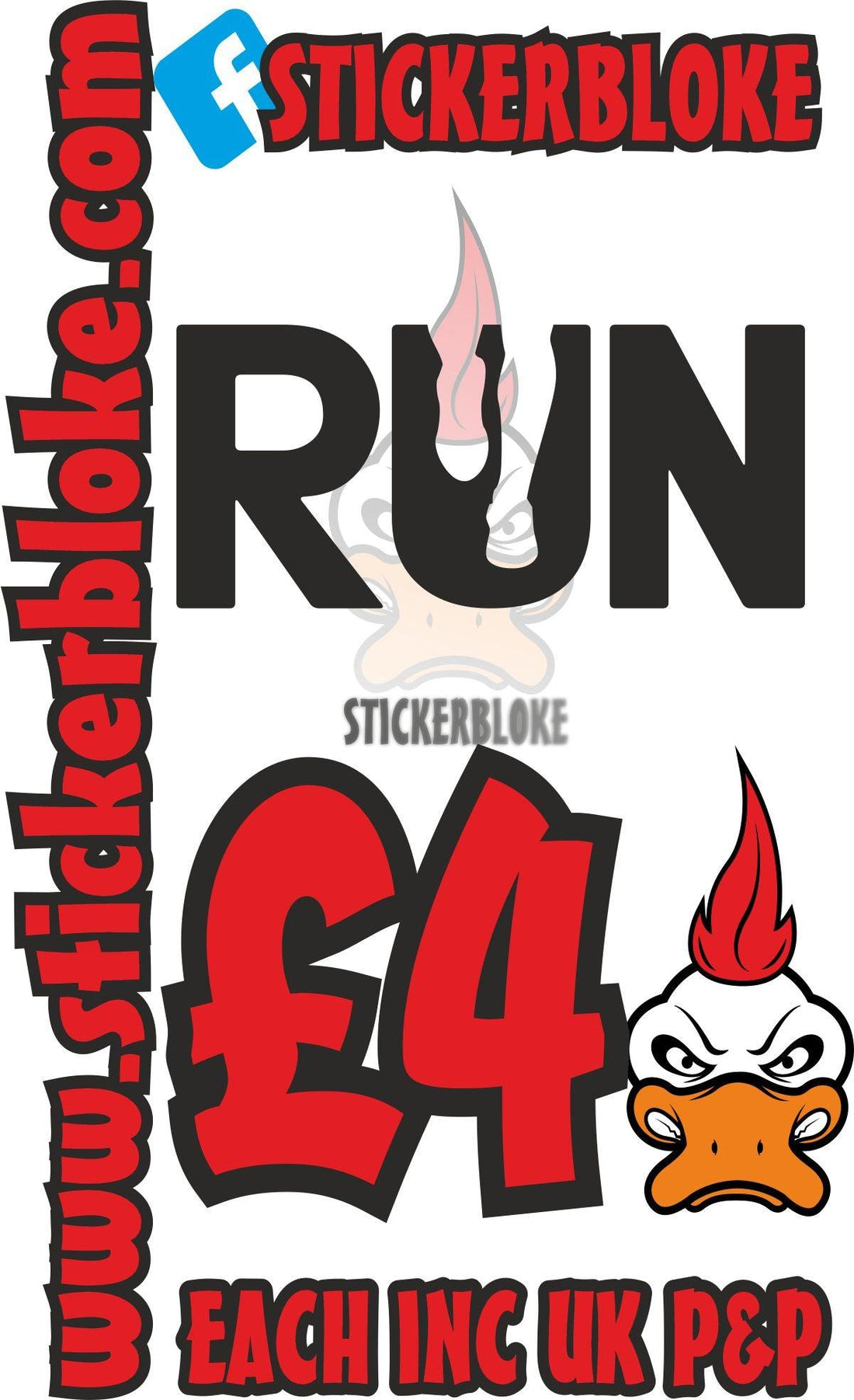 RUN STICKER – STICKERBLOKE