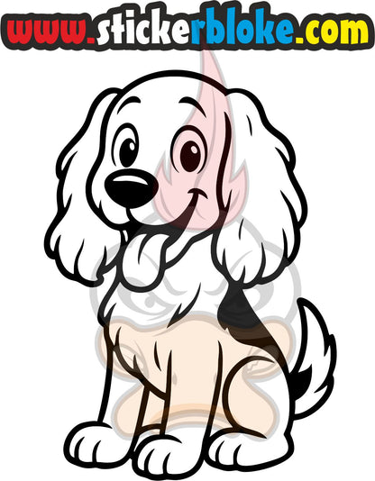 SPANIEL CARTOON DOG STICKER