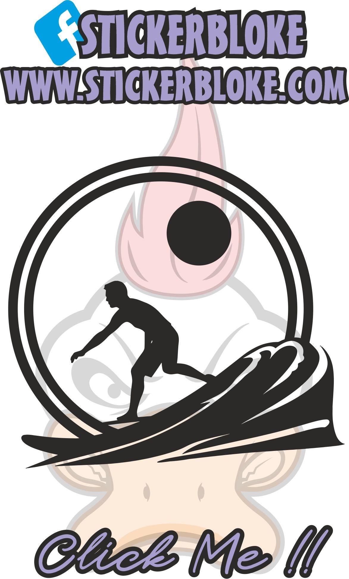 SURFER WITH CIRCLE AROUND THEM – STICKERBLOKE